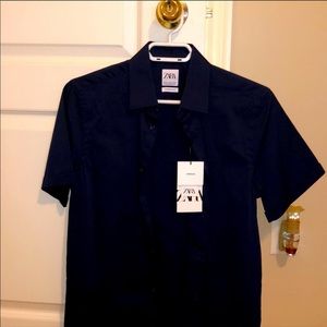 Zara Man shirt- navy blue